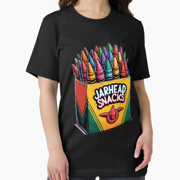 Aperçu de l'œuvre Conception humoristique de mangeur de crayons marins « Jarhead Snacks » créée et vendue par SillyPupDesign.