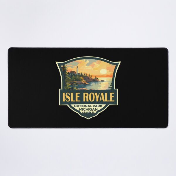 Item preview, Isle Royale National Park Illustration Retro Badge designed and sold by KrisSidDesigns.