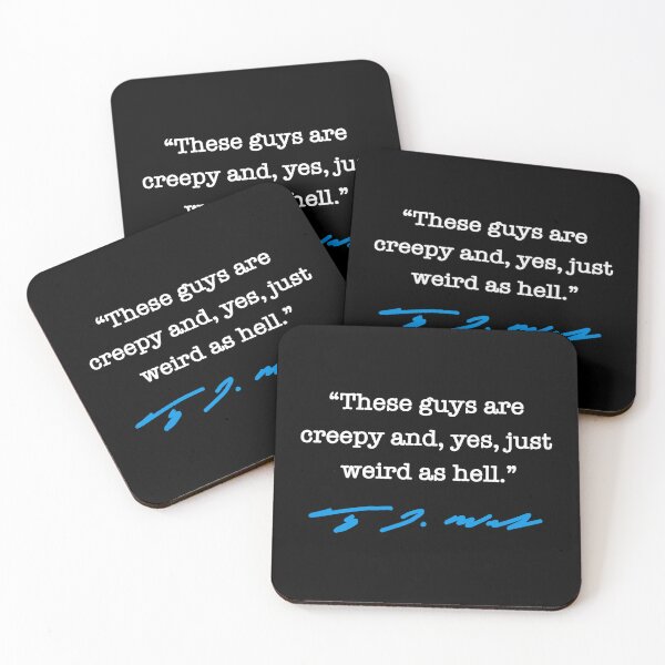 Artikelvorschau, CREEPY AND WEIRD AS HELL - Tim Walz QUOTE (white/blue) entworfen und verkauft von Thelittlelord.