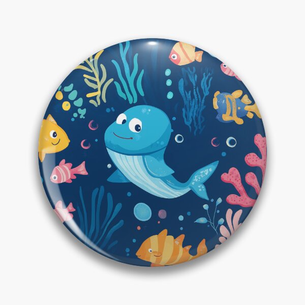 Item preview, Cute school of fish in the underwater world Seamless designed and sold by LongMongDoo.