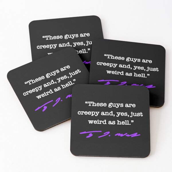 Artikelvorschau, CREEPY AND WEIRD AS HELL - Tim Walz QUOTE (white/purple) entworfen und verkauft von Thelittlelord.