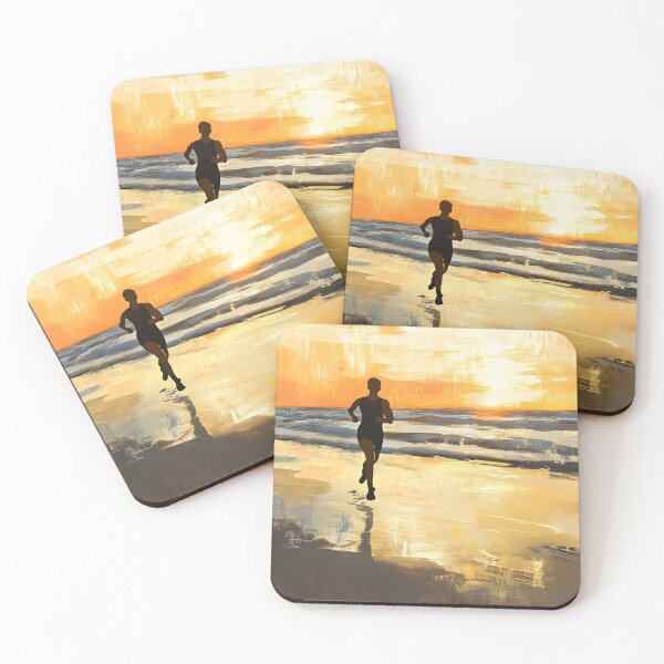 Item preview, Sunset Beach Jogging Scene designed and sold by Alin Richard Iovănuț.