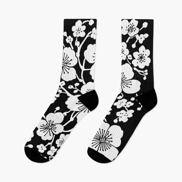 Item preview, Floral Cherry Blossoms Pattern Black and White designed and sold by tonymagnerart.