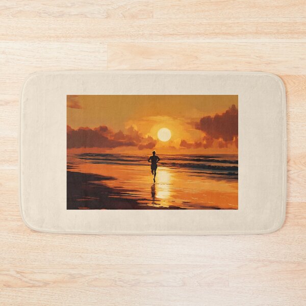 Item preview, Sunset Beach Jogging Scene designed and sold by Alin Richard Iovănuț.