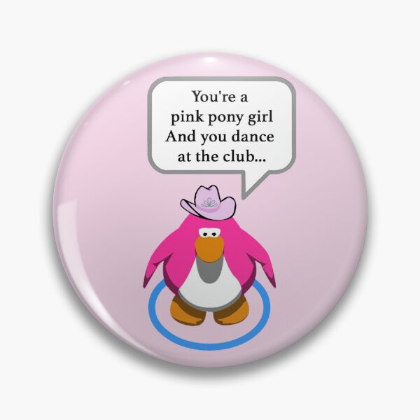 Item preview, Pink Pony Club Penguin  designed and sold by Kool Stickers.
