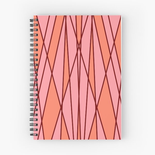 Item preview, Peach orange and pink geometric design, symmetrical vertical lines  designed and sold by Stefrait-7.