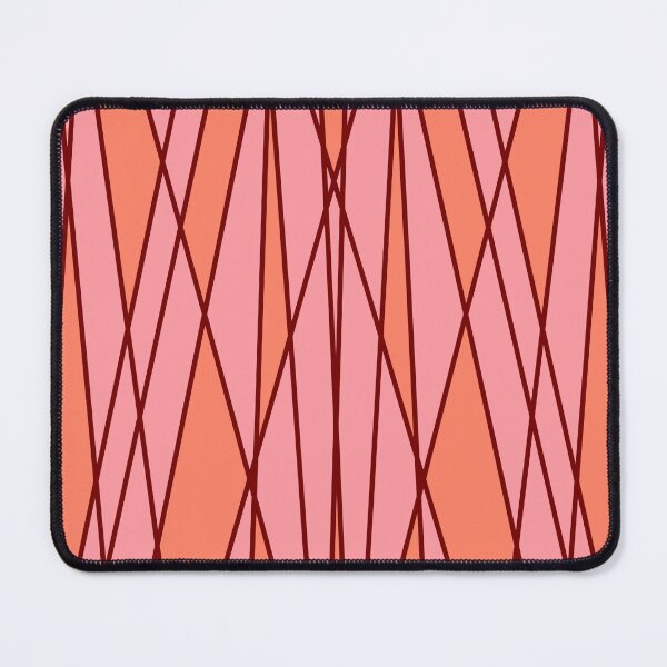 Item preview, Peach orange and pink geometric design, symmetrical vertical lines  designed and sold by Stefrait-7.