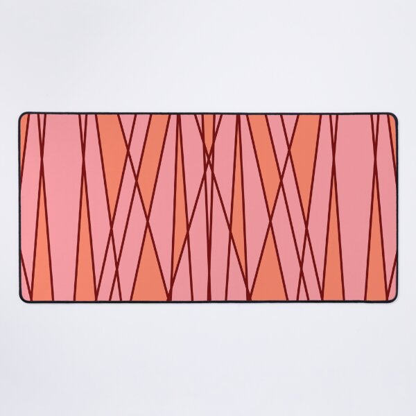 Item preview, Peach orange and pink geometric design, symmetrical vertical lines  designed and sold by Stefrait-7.