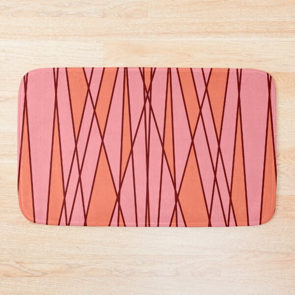 Item preview, Peach orange and pink geometric design, symmetrical vertical lines  designed and sold by Stefrait-7.