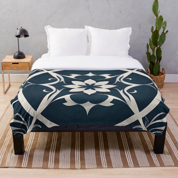 Item preview, Elegante floral azul oscuro designed and sold by KaviPatterns.