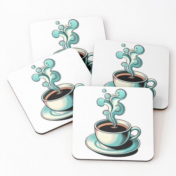 Artikelvorschau, Heißer Kaffee - Artpop Illustration entworfen und verkauft von FugitiveLJ27.