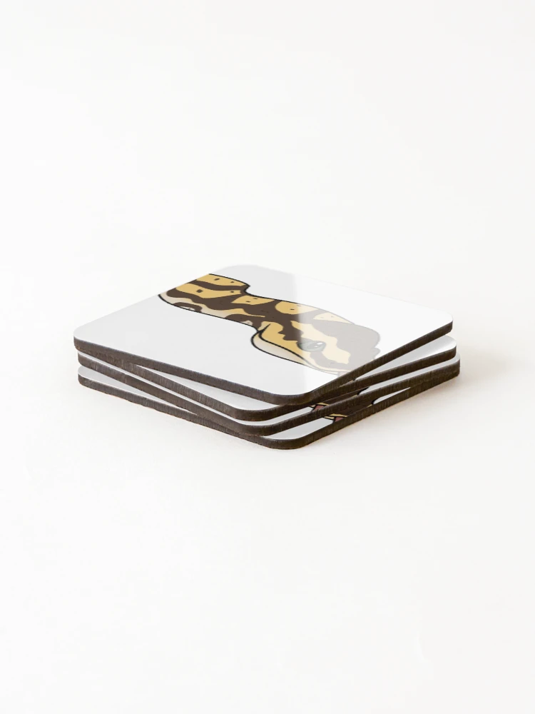 Thumbnail 4 of 5, Coasters (Set of 4), Ball Python designed and sold by PancakeDraws.