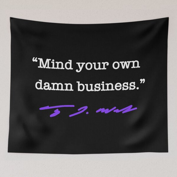 Artikelvorschau, Mind your own damn business - Tim Walz (purple) entworfen und verkauft von Thelittlelord.