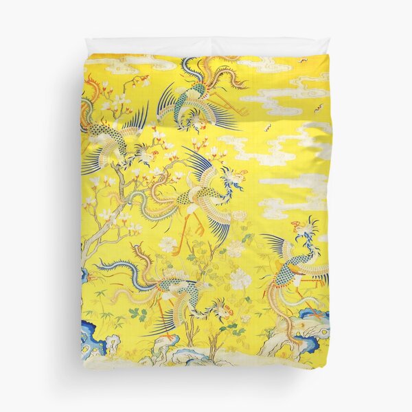 Item preview, Five Phoenixes in The Garden ,Chinese Imperial Bright Yellow Floral Tapestry designed and sold by BulganLumini.