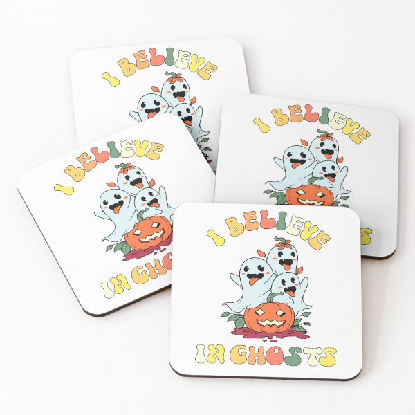 Item preview, Cute Halloween "I Believe in Ghosts" Fun Ghost Design designed and sold by SillyPupDesign.