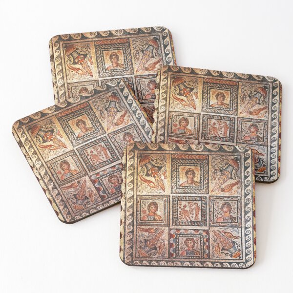 Item preview, ANTIQUE ROMAN MOSAICS FOUR SEASONS designed and sold by BulganLumini.