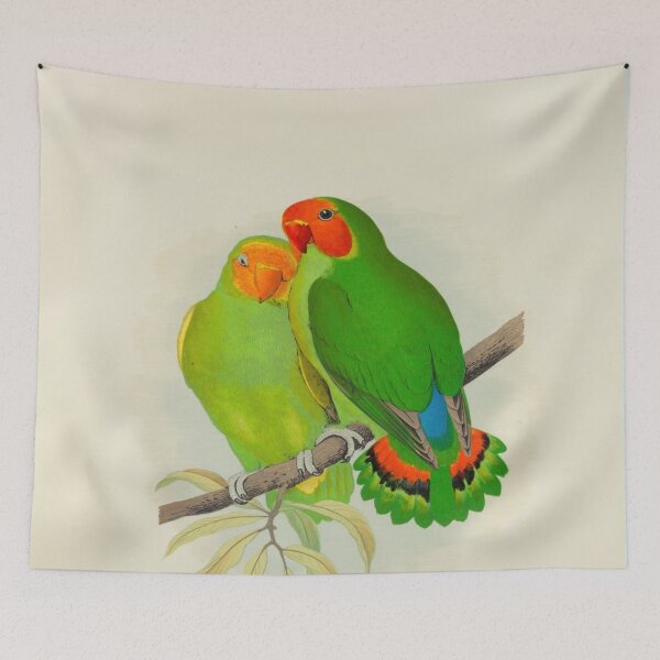 Item preview, Love Birds Scientific Vintage Illustration designed and sold by Lacasadellora.