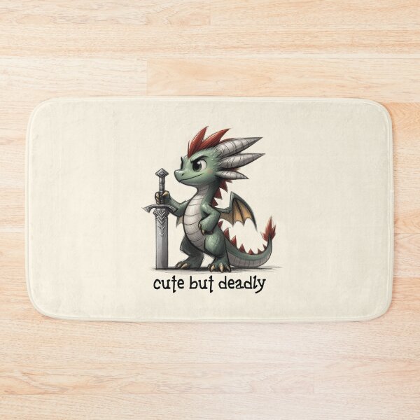 Item preview, Cute but Deadly Dragon with Sword Illustration designed and sold by Dream-Fab.