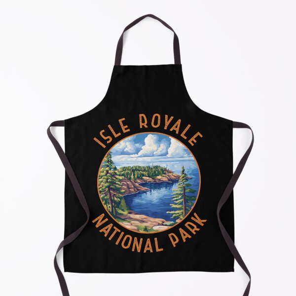 Artikelvorschau, Isle Royale Nationalpark Retro Distressed Kreis entworfen und verkauft von KrisSidDesigns.