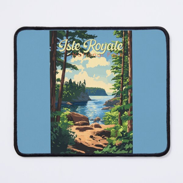 Item preview, Isle Royale National Park Illustration Travel Art Vintage designed and sold by KrisSidDesigns.