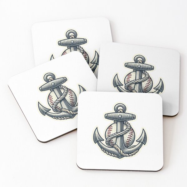 Item preview, Nautical Baseball Anchor designed and sold by pixelpulsenyc.