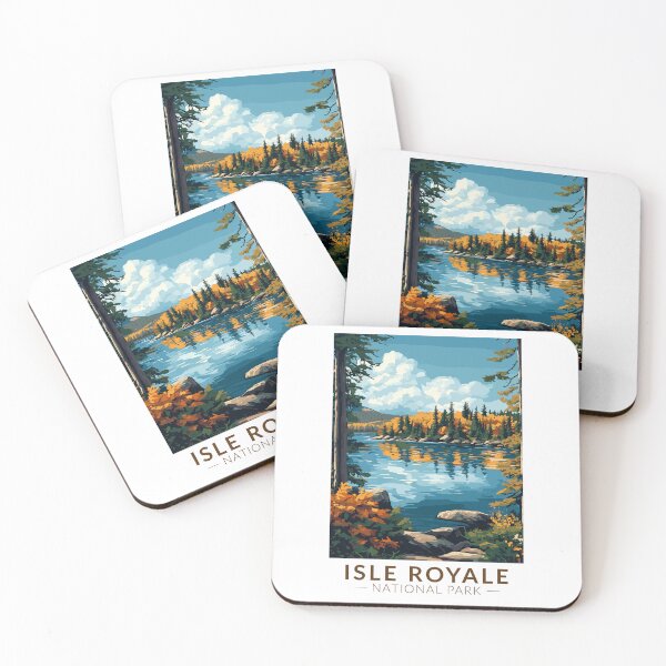 Item preview, Isle Royale National Park Travel Art Vintage designed and sold by KrisSidDesigns.