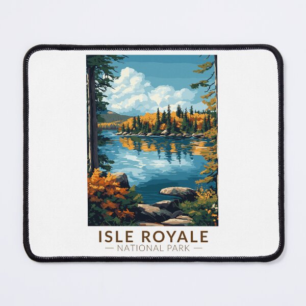 Item preview, Isle Royale National Park Travel Art Vintage designed and sold by KrisSidDesigns.