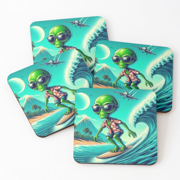 Item preview, Vacationing Alien Surfing in Hawaii designed and sold by Halifaxartguy.