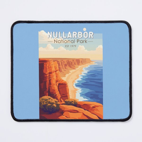 Item preview, Nullarbor National Park Australia Travel Art Vintage designed and sold by KrisSidDesigns.