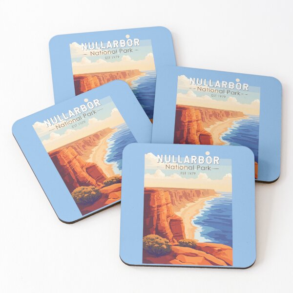 Item preview, Nullarbor National Park Australia Travel Art Vintage designed and sold by KrisSidDesigns.