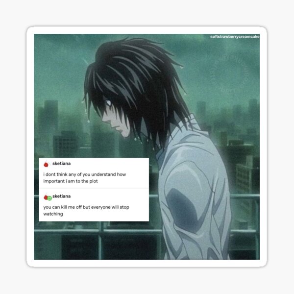 Item preview, L Lawliet Text Post Meme 01 designed and sold by SoftSCreamCake.