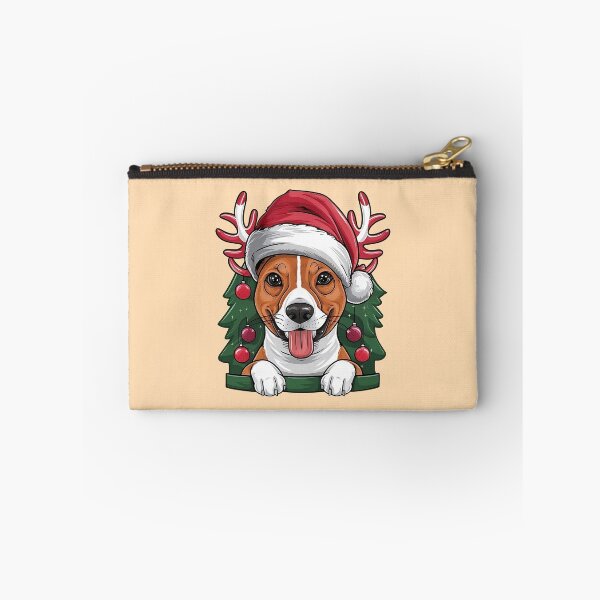 Item preview, Cute Basenji In Christmas Hat designed and sold by canvadreamer444.