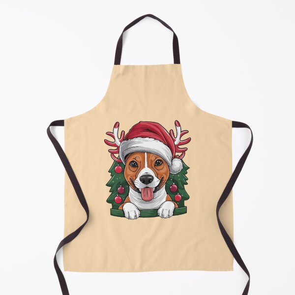 Item preview, Cute Basenji In Christmas Hat designed and sold by canvadreamer444.