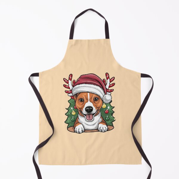 Item preview, Cute Basenji In Christmas Hat designed and sold by canvadreamer444.