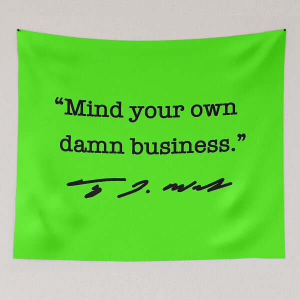 Artikelvorschau, Mind your own damn business - Tim Walz (black brat edition) entworfen und verkauft von Thelittlelord.