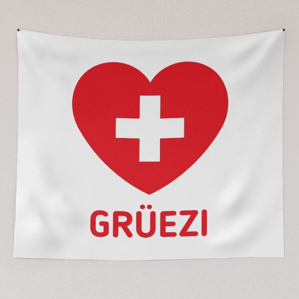 Item preview, Grüezi (Switzerland / Heart / Swiss Flag / 1C) designed and sold by Roderix.