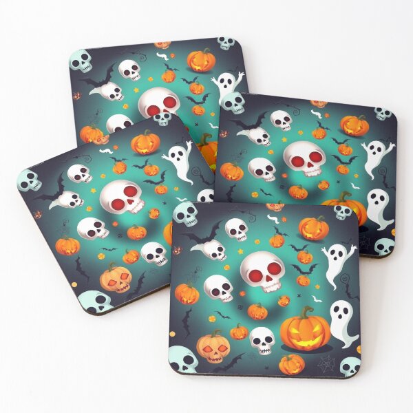Item preview, Halloween: Ghosts Skulls and Pumpkins Oh My! designed and sold by NerdscapeDC.