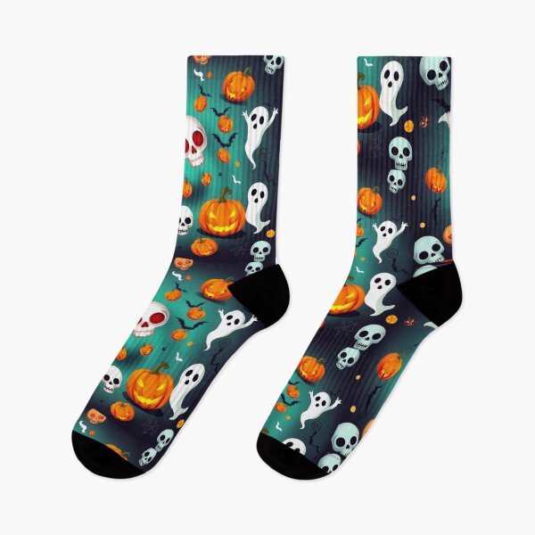 Item preview, Halloween: Ghosts Skulls and Pumpkins Oh My! designed and sold by NerdscapeDC.