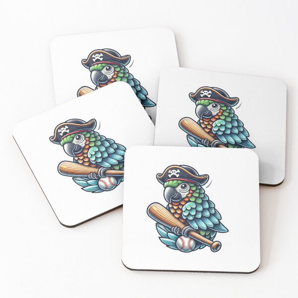Item preview, Pirate Parrot Baseball designed and sold by pixelpulsenyc.