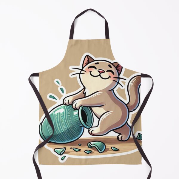 Item preview, Mischievous Cat Knocking Over Vase Sticker designed and sold by Design Delinquent.