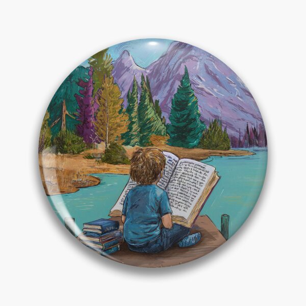 Item preview, Kid reading on dock "Stories enrich my mind" designed and sold by KentfieldD.