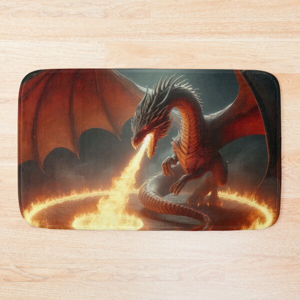 Item preview, Mythical Fire dragon breathing fire designed and sold by Expressions-Sel.