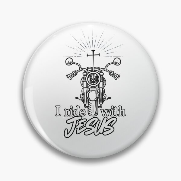 Item preview, I Ride With Jesus Motorcycle and Cross designed and sold by SunandShade.