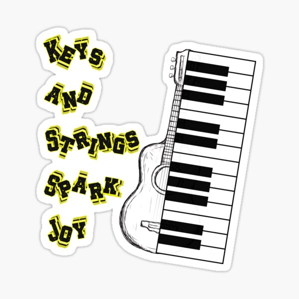 Item preview, keys and strings sparks joy designed and sold by ecre8ive.