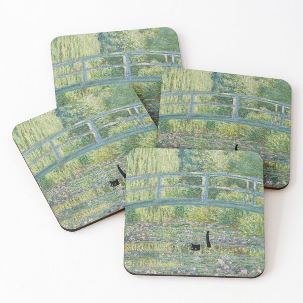 Item preview, Water Lilies Cat Wading designed and sold by nikkyromoz.