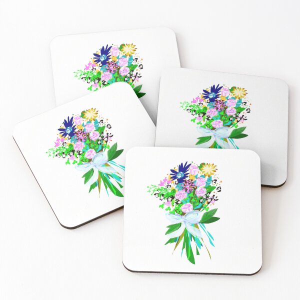 Item preview, Bright Wildflower Bouquet, White Background (True Love Edition) designed and sold by Lemon-Thyme-Art.