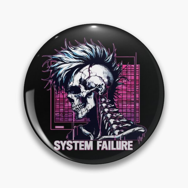 Item preview, System Failure Neon Punk Skeleton designed and sold by TomFrontierArt.