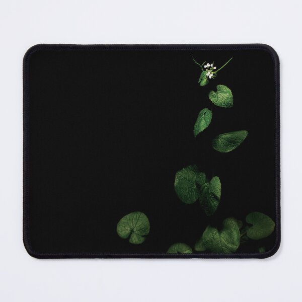 Item preview, Black Background Garlic Mustard designed and sold by CurioByNature.
