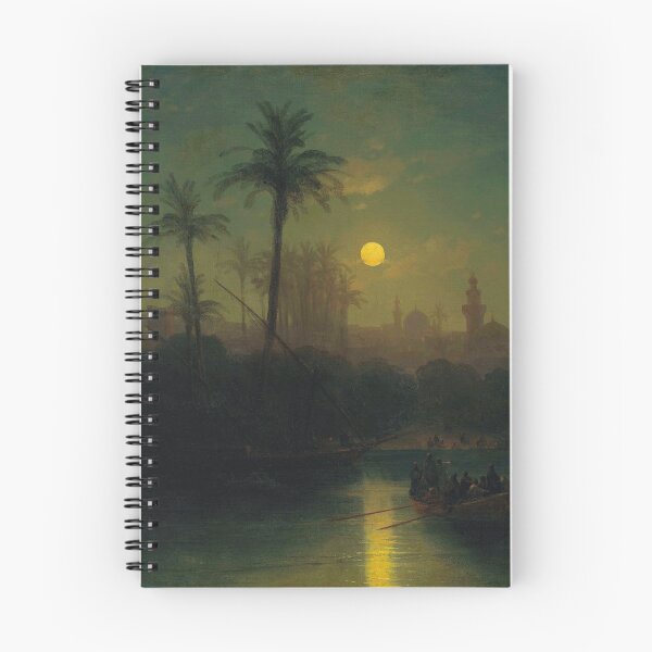 Artikelvorschau, Ägypten: Blick auf die Zitadelle von Saladin vom Ufer des Nils aus | Meisterwerk der tropischen Flusslandschaft Ägyptens | von Ivan Aivazovsky entworfen und verkauft von Jéanpaul Ferro.