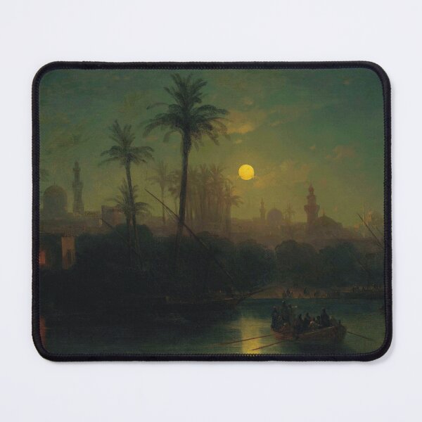 Item preview, Egypt View of the Saladin Citadel from the banks of the River Nile | tropical Egyptian river landscape masterpiece painting print | by Ivan Aivazovsky designed and sold by Jéanpaul  Ferro.
